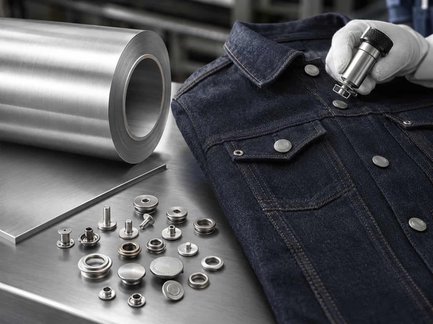 accessories apparel，Ultra-low magnetic stainless steel apparel hardware for denim garment applications